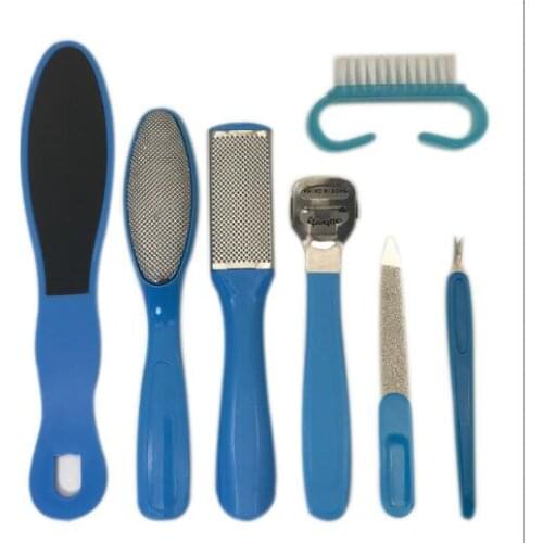 1set predicure set foot file Pedicure Rasp, Stainless Steel Foot File Callus Remover nail file nail brush