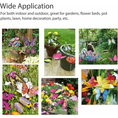 Bed Butterfly Stakes Garden Decor Art Home Party Accessory Replacement