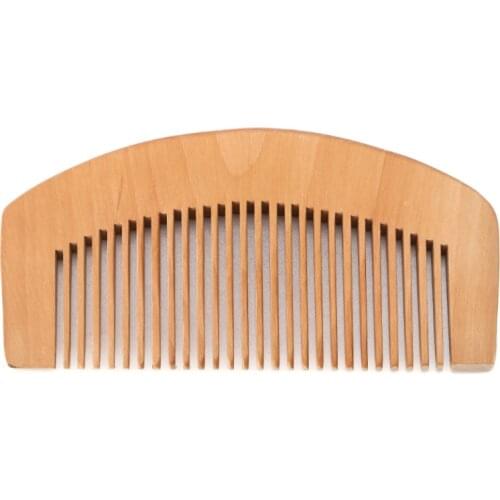 Peach Wood Comb Fine Tooth Head Massage Hair Care Beard Mustache Anti-static