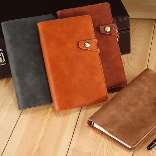 Retro Travel Handbook Notebook Soft leather Notebook With Loose-leaf Business Notebook Simple And Thicker Students'diary