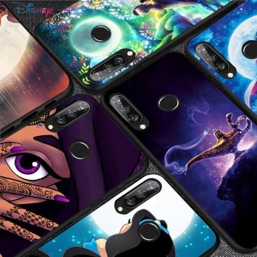 Silicone Cover Aladdin Jasmine Princess For Huawei P50 P40 P30 P20 Pro P10 P9 P8 Lite E Plus 2017 2016 5G Black Phone Case