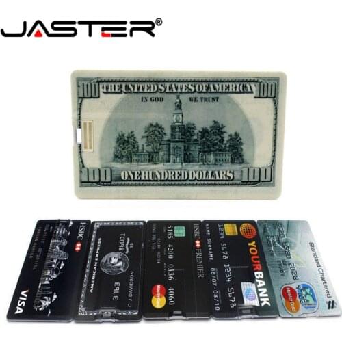 JASTER hot fashion creative Cartoon USB flash drive 2.0 4GB/8GB/16GB/32GB/64GB Bank card usb memory stick
