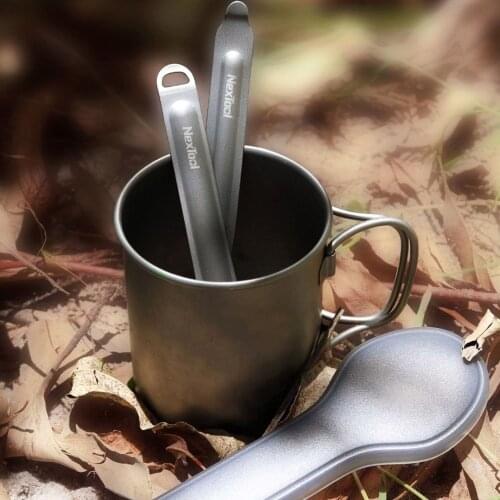 Nextool Outdoor Titanium Fork Spoon Cooking Titanium Spoon Tableware Cutlery Spork Set Portable For Camping Picnic