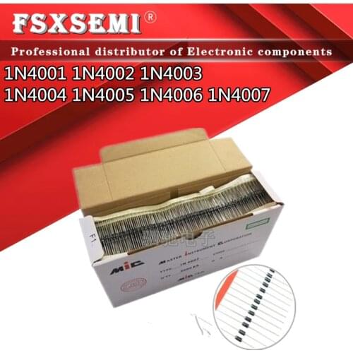 100pcs 1N4001 1N4002 1N4003 1N4004 1N4005 1N4006 1N4007 DO-41 Rectifier diode New