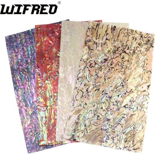 Wifreo White Purple Paua Coated Enhanced Adhesive Veneer Sheet Abalone Film Sticker for Fishing Lure Building Decorating 24x12CM
