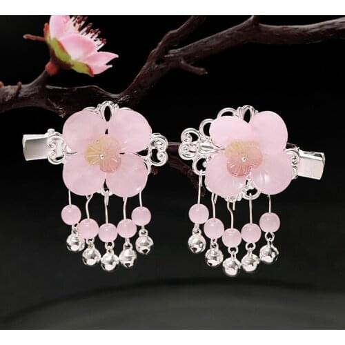 1pair Hanfu Ancient Style Headdress Girls Tassel Hair Clip Daily Cosplay Accessories Decor Hairpin Women Girl Gift