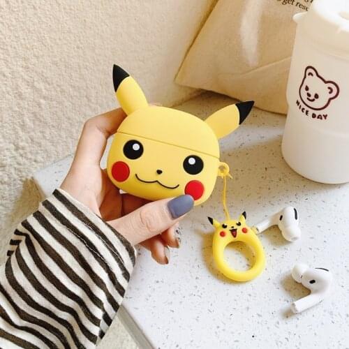Pokemon Pikachu Airpods Protective Shell for AirPods 1/2 Pro 3 Generation Wireless Bluetooth Headset Protective Soft Cover Shell