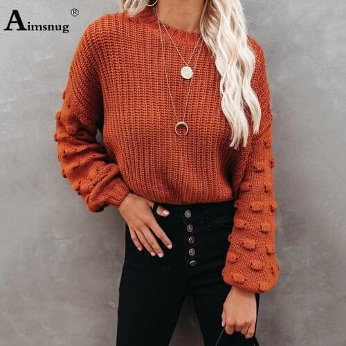 Women New Patchwork Bumps Sweater Trandy 2021 Spring Autumn Loose Casual Knitting Sweater Pullovers Pull Femme Jersey Muje