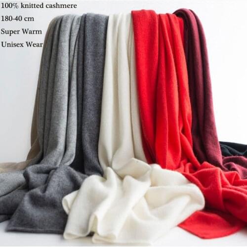 Winter pure shawl cashmere scarf Women Knitted Winter Autumn scarf Men Warm Thicken casual écharpe Unisex longue Gift