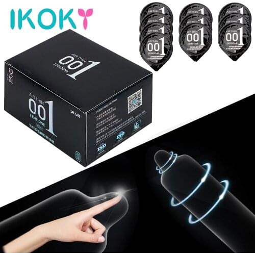 10pcs 0.01 Condoms Latex Ultra Thin Hyaluronic Acids Ice Heated Natural Sex Toys for Men Couple Tools Adult Products Erotic Shop