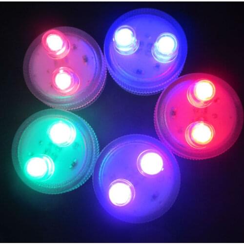 10pcs/pack Blue Round Waterproof LED Underwater Submersible Light Wedding Birthday Holiday Party Halloween Christmas Decorations