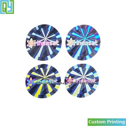 10000pcs 15x15mm Free Shipping Custom Printed Permanet Hologram Stickers Silver 3D Holographic Brand Mark Labels Security Seals