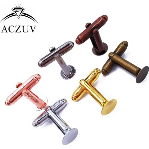 200pcs 6mm 8mm 10mm 12mm 15mm Glue Pad for Cameo Cabochon Settings Cufflink Blank Bezel Base Cufflinks Findings XKT017
