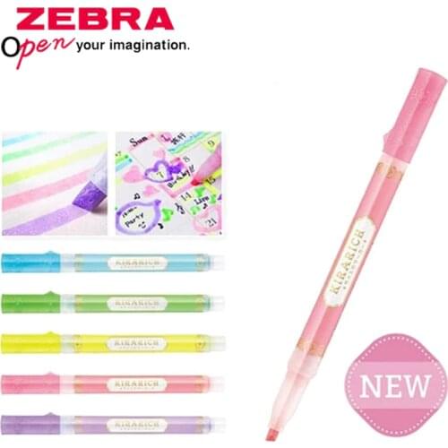 3/5pcs ZEBRA Highlighter WKS18 KIRARICH Shiny Starry Pearly Note-taking Student Colored Marker Pen Stationery