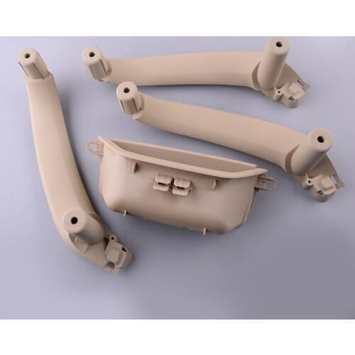 4pcs Beige Interior Inner Door Handle Pull Trim fit for BMW X3 F25 X4 F26 2011 2012 2013 2014 2015 2016 2017