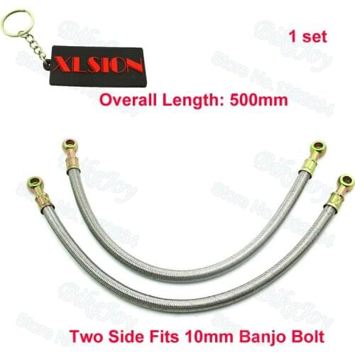 500mm Braided Oil Cooler Hose 10mm/10mm Banjo Bolt Pit Dirt Bike Motorcycle Motocross