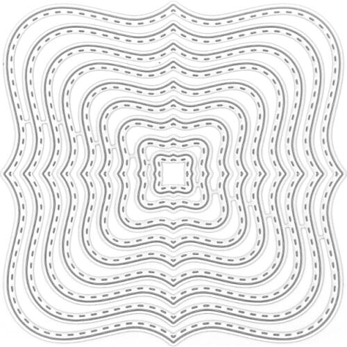 9 Pcs/set Frames Carbon Steel Metal Cutting Dies Scrapbook Dies Cut Craft Supplies for Card Making