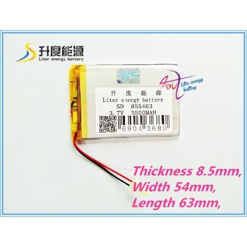 The tablet battery lithium polymer battery 3.7V polymer battery built- 855463 Universal 3500MAH lithium batteries