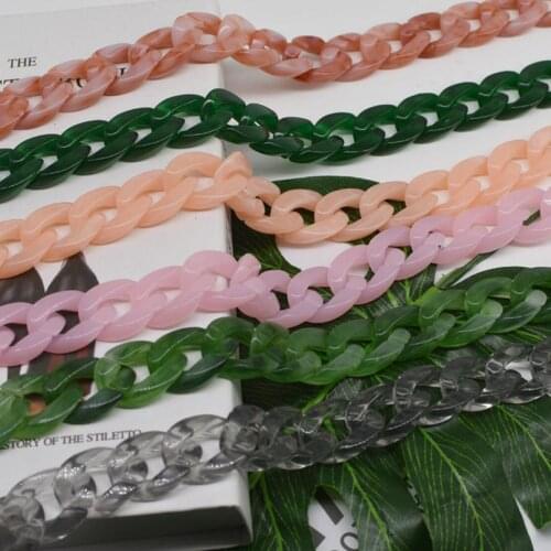 Resin Acrylic Chain for Bags Accessories Belt Diy Women Plastic Purse Chain Straps for Handbags Chain Bag