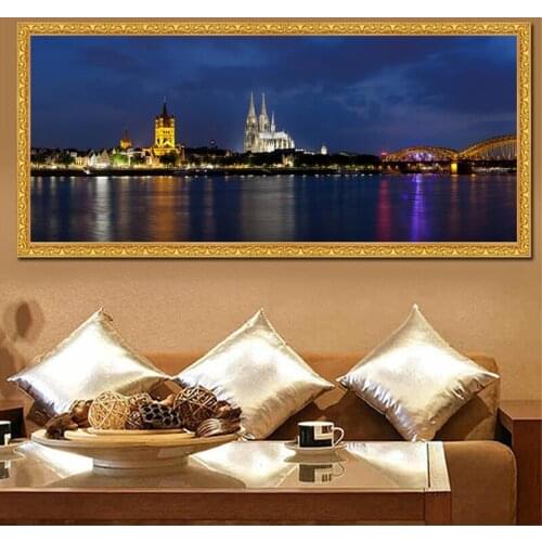 Large 5D DIY Diamond Painting Cross Stitch Cologne Cathedral Full Square Resin Drill Diamond Embroidery Handmade Craft Y1341