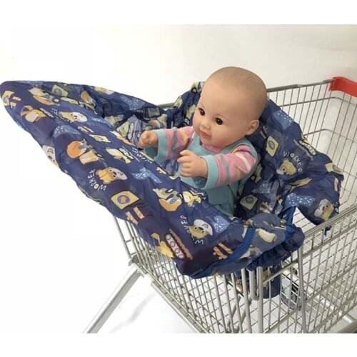 2in1 Trolley Cover Infant Supermarket Shopping Cart Cover High Chair and Grocery Cart Covers Kids Cushion Mat No Dirty Portable