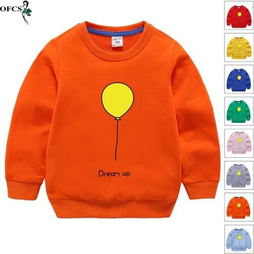 Childrens Hoodies Sweatshirts Girl Boys Unisex Tshirt Cotton Pullover Tops For Autumn Solid 10 Color Teenager Clothes 2-12Years