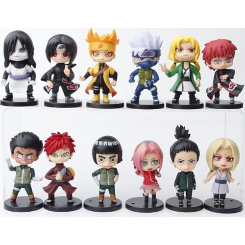 12pcs/set Cute Japan Anime Action Figures Sakura PVC Model Orochimaru Figurine Dolls Toys For Kids Gift