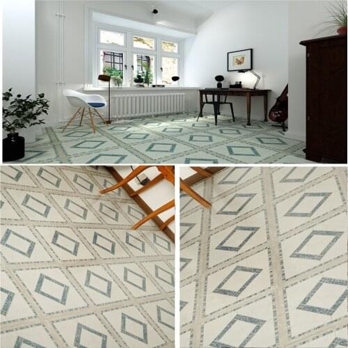 Emulation geometry floor bedroom living room background environmental protection self adhesive waterproof PVC Floor sticker