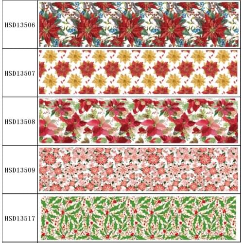 HuangTao 22MM 25MM 38MM 50MM 75mm Printed Pattern on Grosgrain Ribbon for diy ribbon