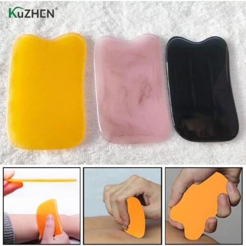Beeswax Scraping Massage Tool Guasha Stone Board Massage Guasha Plate Jade Face Massager Scrapers Tools For Face Neck Back Body