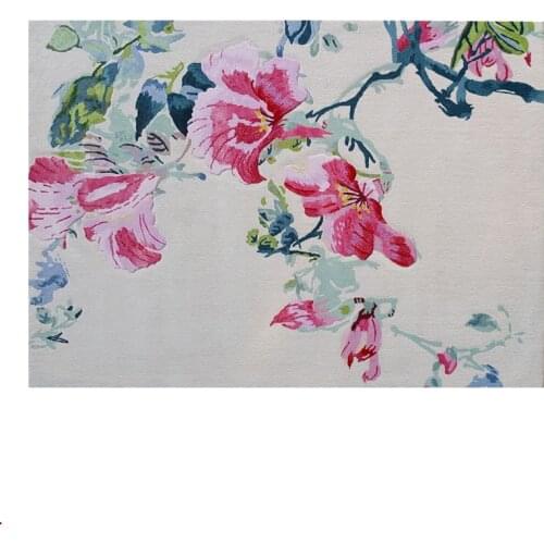 Chinese Style 100% Wool Carpets For Living Room Floral Rugs For Bedroom Sofa Coffee Table Floor Mat Big Size Study Thick Rugs