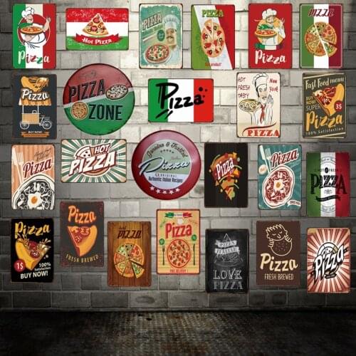 [ Mike Decor ] Pizza Italy Classic Collection Metal sign Retro Posters Gift Iron Painting Hotel Home Store decor FG-225