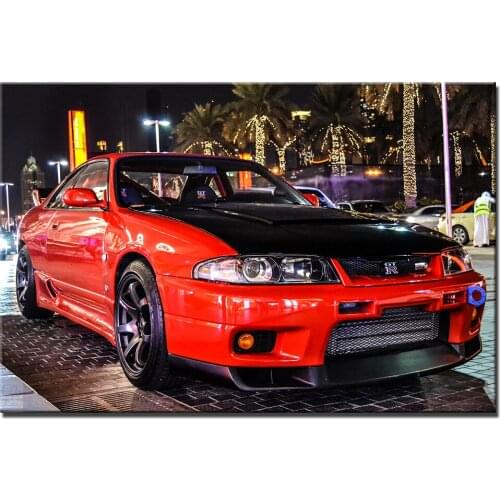 Nissan GTR Supercar Poster Unframed Canvas Painting Wall Art Pictures Print For Living Room Home Decor