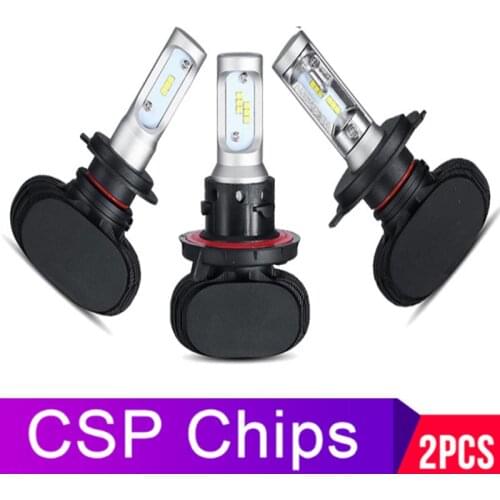 New S1 H4 H13 Hi lo Beam Car LED Headlight Bulbs H7 H11 9005 9006 50W 8000LM 6500K CSP Led Auto Headlamp Led Bulb Car Light