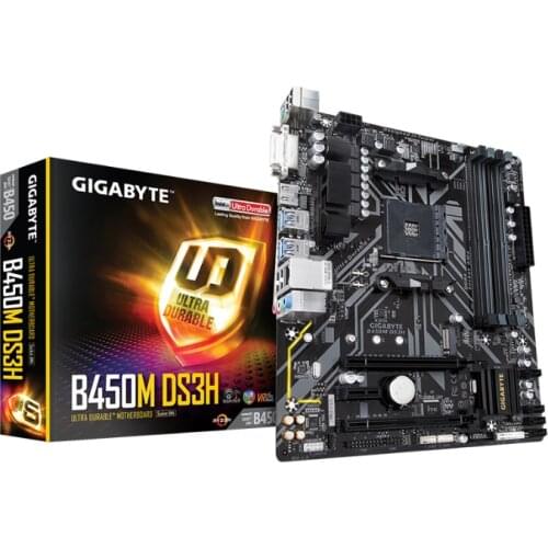 Original NEW GA-B450M DS3H Motherboard for Gigabyte B450M DS3H B450 AM4 DDR4 Supports R3 R5 R7 1700 2600 2700