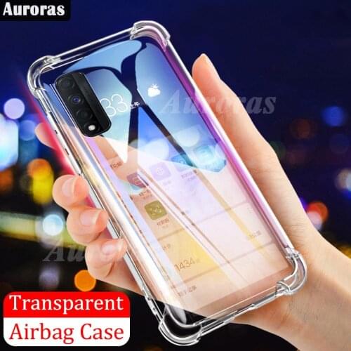 Auroras For Realme Narzo 30 5G Case Official Original Shockproof Clear Phone Cover For Realme 7 4G Airbag Case