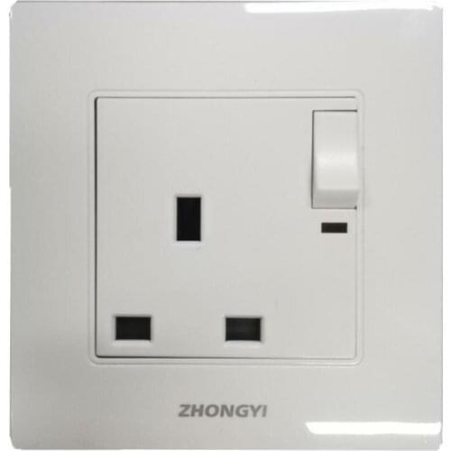 13ay British standard socket switch with USB 13A outlet classic 86mm