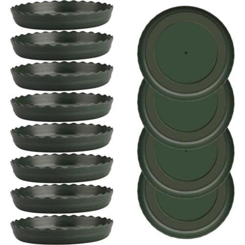 Trays Plastic Durable Heavy Duty Saucers Drip Outdoor For Indoor Desk Office Home Flower Pot Garden 12pcs Base Plant Saucer