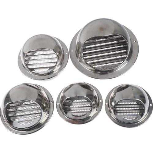 Stainless Steel Wall Air Vent Grille Ducting Ventilation Extractor Outlet Louvres Hemisphere Dropshipping