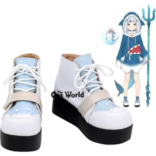 YouTuber Hololive VTuber Gawr Gura Customize Cosplay Shoes Boots