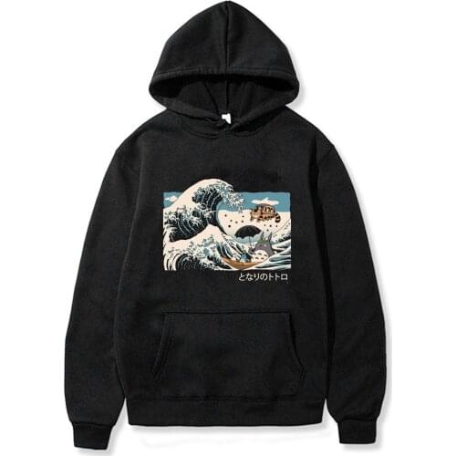 SUNOWE Totoro Studio Ghibli Kawaii Harajuku Women Hoodies Miyazaki Hayao Funny Cartoon Sweatshirts Graphic Anime Hoody Female