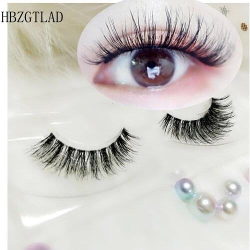NEW 1pair Lashes 3D Mink Strip Lash Reusable False Eyelashes Crisscross Dramatic Lashes Lightweight Invisible Band Eye Lashes