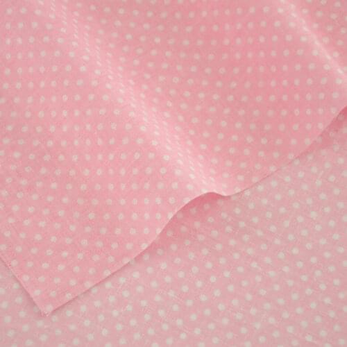 1 Piece White Dot Designs Fat Quarter Sewing Printed Cotton Fabric Plain for Dolls Clothes Crafts Scrapbooking Patchwork Crafts
