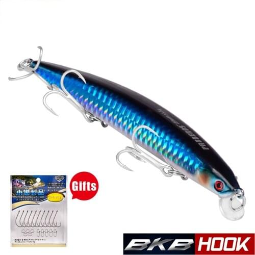 1pcs10 Color 12.5cm/13.5g Laser Pencil Minnow Lure with 3 Treble Hook Hard Bait with Gift Accessories