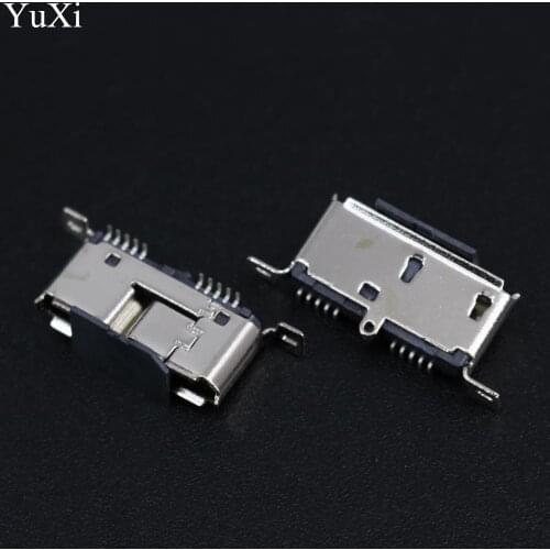 YuXi 1PCS Micro USB 3.0 Jack Sockect Tail Charging Port Mobile Hard Disk Interface Micro Connector Female 180Degree Vertical