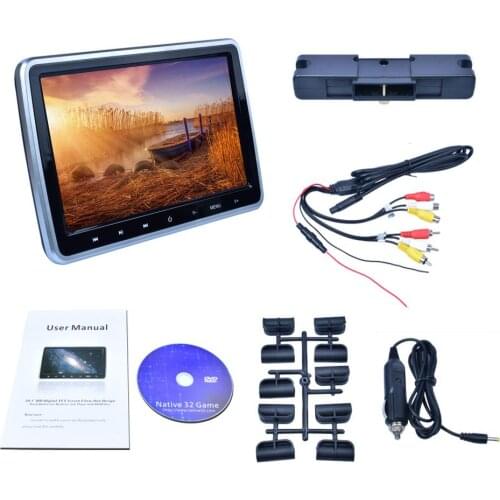 10.1 Inch TFT LCD Screen Car Seat Headrest 1024*600 DVD Playerr Auto Multimedia Audio Video Player Car Headrest Monitor 2021