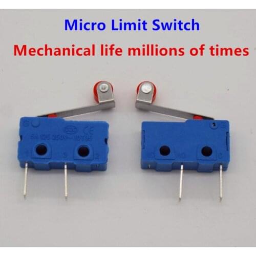 10 x Roller Lever Arm PCB Terminals Micro Limit Switch Normal Open Switch KW12-3 NO Switches 5A Long life 1 million life
