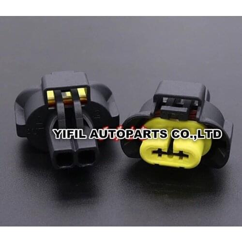 100pcs/lot 2 Pin/Way H8 H9 Headlight Plug Fog Light Automobile Waterproof Electrical Connector For Peugeot 307 Citroen Elysee