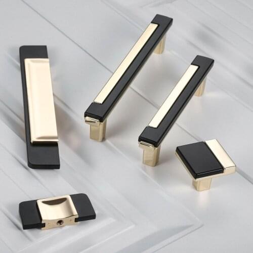 128mm/96mm Kitchen Furniture Handle Cabinet Knobs Modern Drawer Knobs Pulls Black Chorme Sliver Door Hardware With Screws