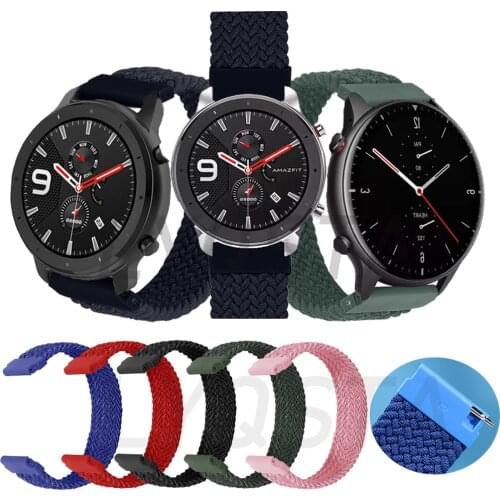 2020 Solo Loop Braided Nylon Quick Release Strap For Xiaomi Huami Amazfit GTR 47/GTR 2/color/Haylou Solar LS05 Elastic Bracelet